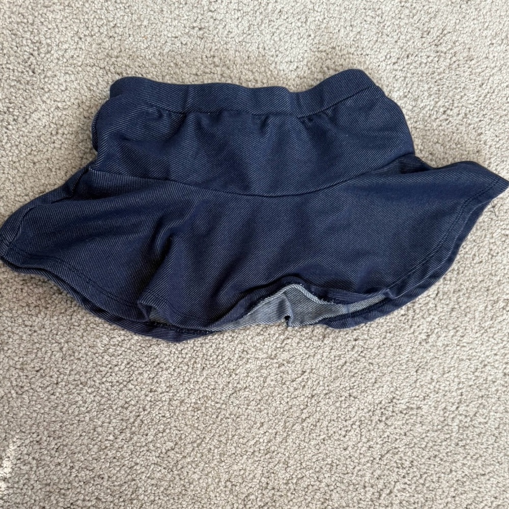 Faux denim baby bloomers